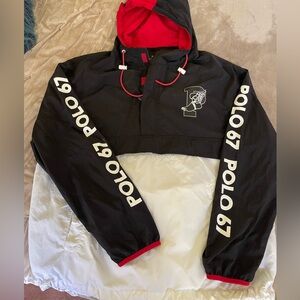 Polo Ralph Lauren - P Wing Printed Nylon Hoodie  - Black/White - Med